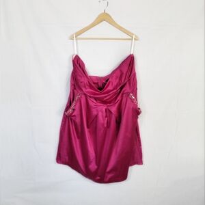 Torrid size 26 Bejeweller Strapless Pink Dress